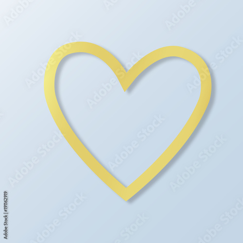 Gold heart design border for photos