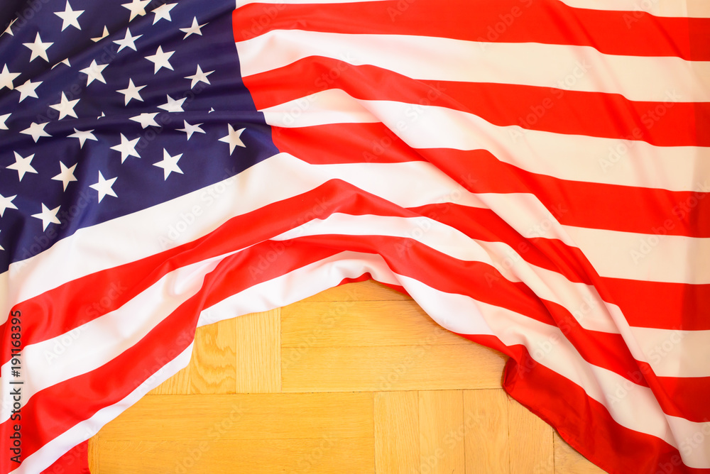 Obraz premium USA flag. American flag close-up. Studio shot.