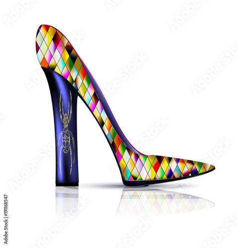 abstract colored shoe