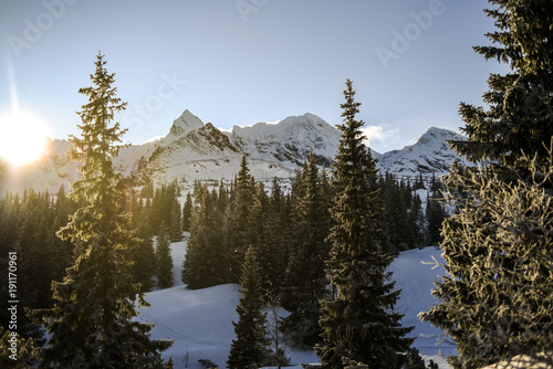 Fototapeta Naklejka Na Ścianę i Meble -  Winter mountain landscape, Tatra mountains in Poland.