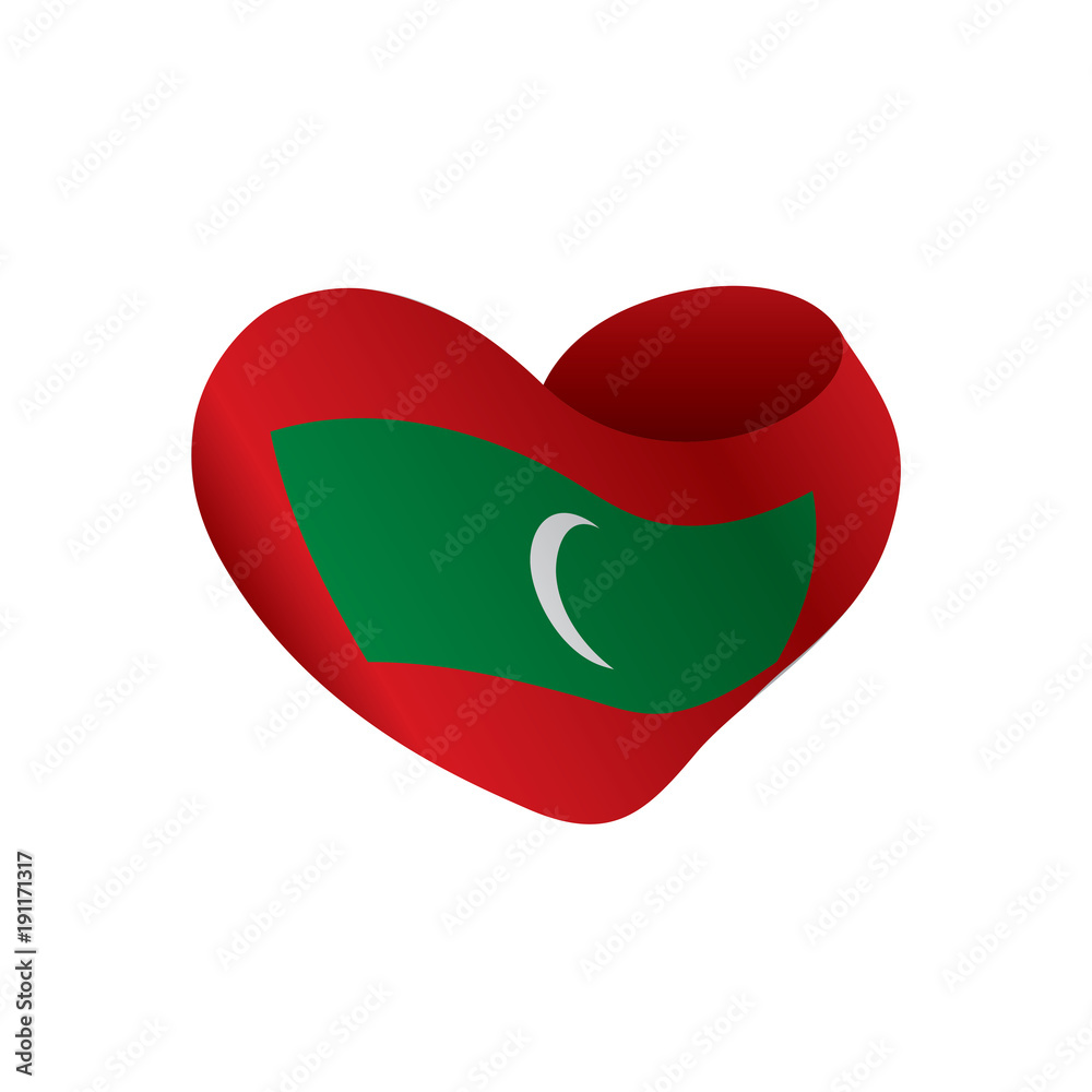 Maldives flag, vector illustration Maldives flag, vector illustration