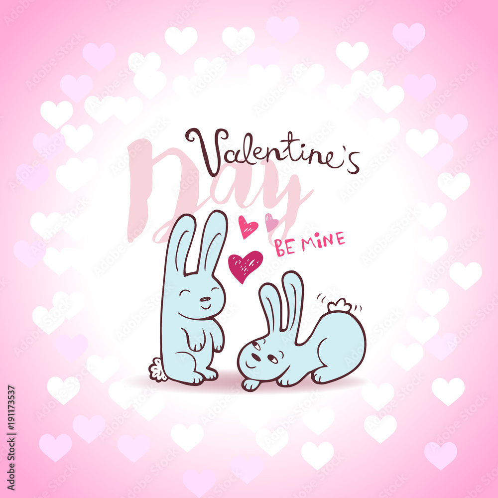Valentines Day Lettering Card with ice cream in love. Valentines Day Lettering Card with ice cream in love.