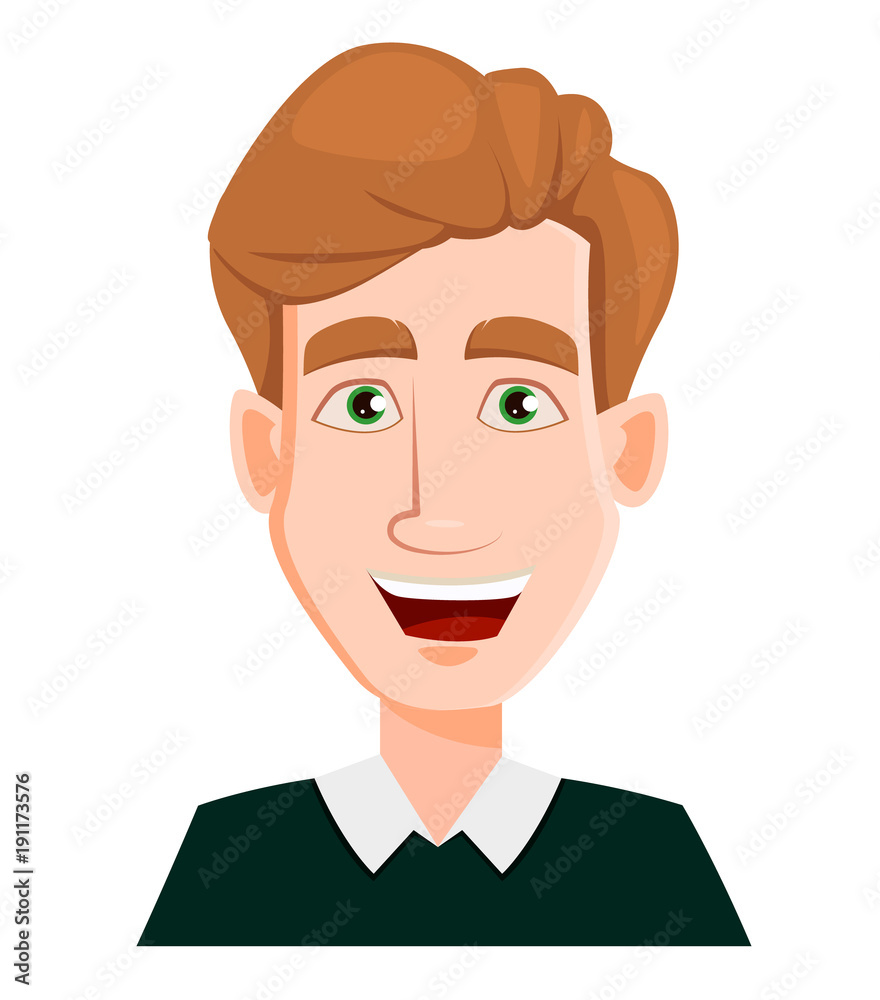Face expression of a man with blond hair - happy. Face expression of a man with blond hair - happy.