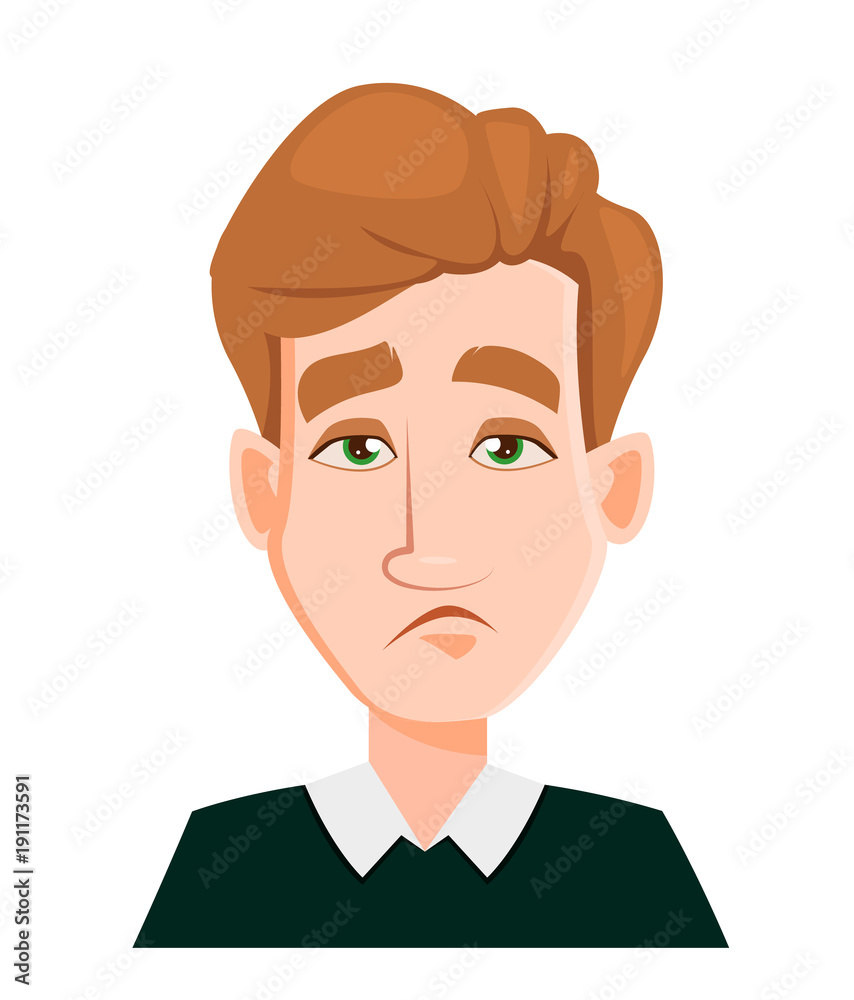 Face expression of a man with blond hair - tired Face expression of a man with blond hair - tired
