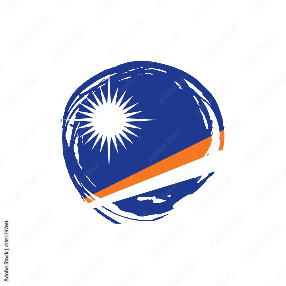 Marshall Islands flag, vector illustration Marshall Islands flag, vector illustration