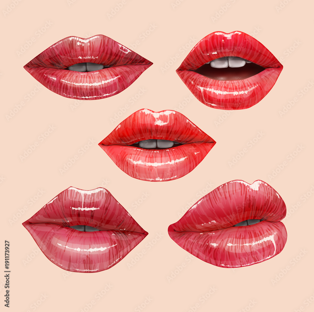 Biting Lips Stock Illustration - Download Image Now - Human Lips,  Sensuality, Sex Symbol - iStock