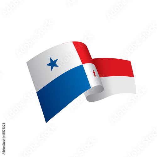 Panama flag, vector illustration
