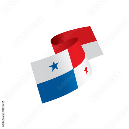 Panama flag, vector illustration