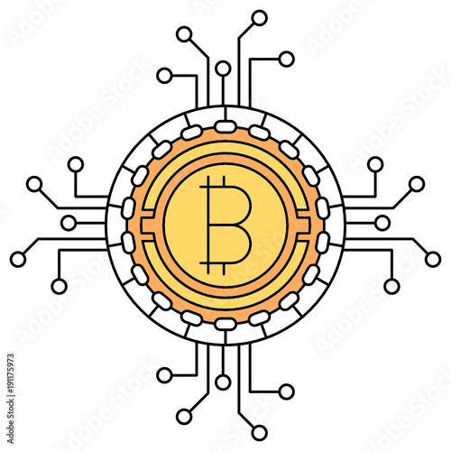 Bitcoin , digital money icon