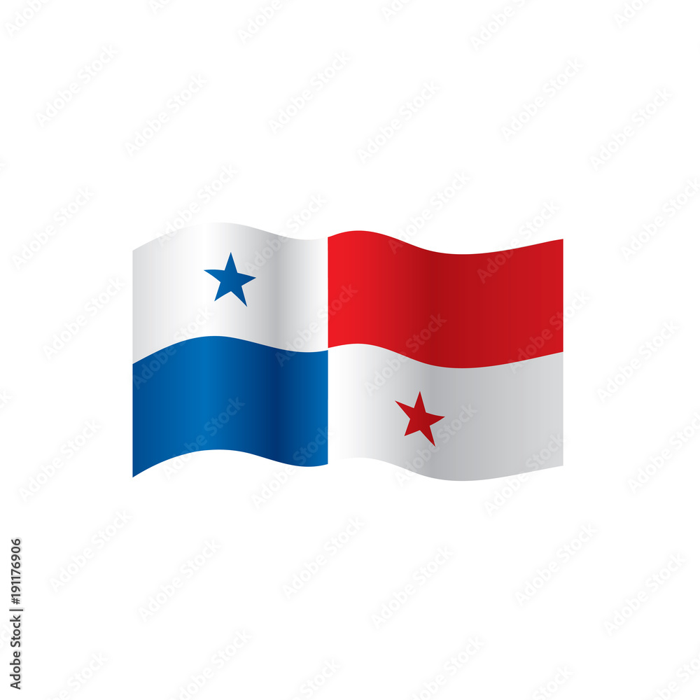 Panama flag, vector illustration