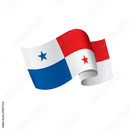 Panama flag, vector illustration