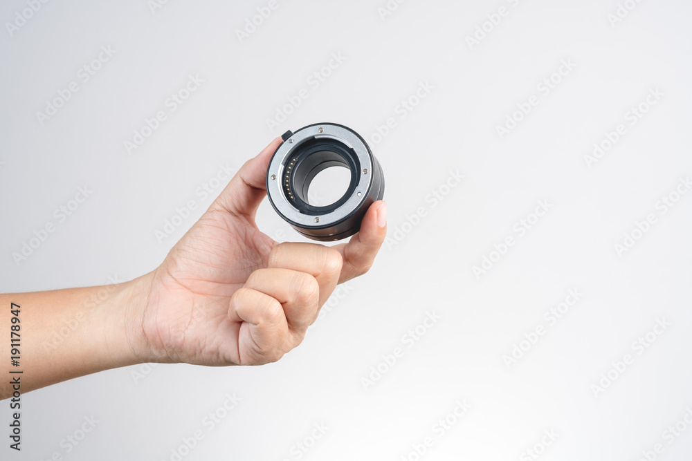 Hand holding macro extension tube, lens adapter ring with automatic focus function Hand holding macro extension tube, lens adapter ring with automatic focus function
