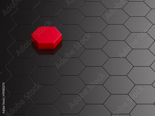 Black hexagon background wi...