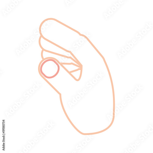  hand with vector illustration