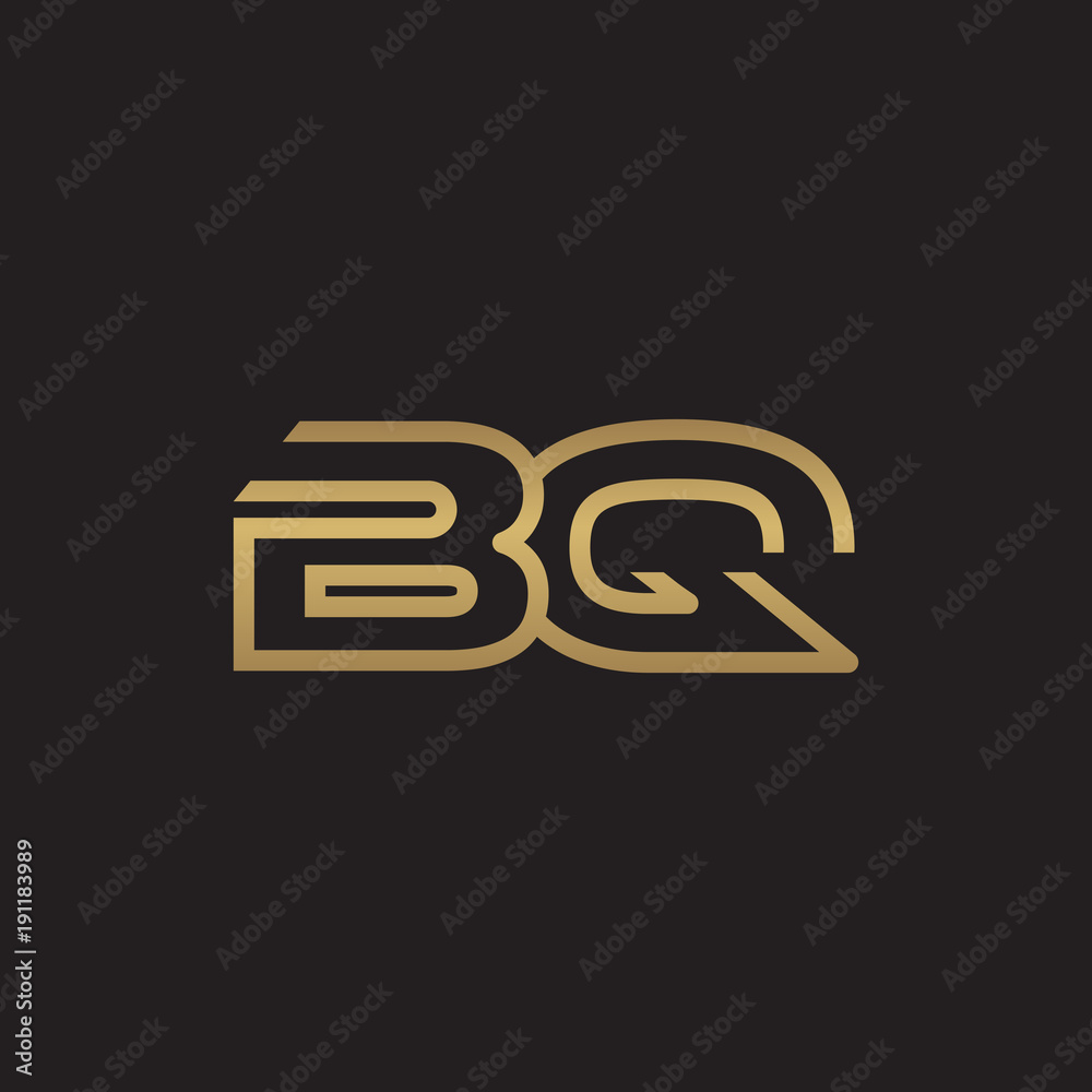 initial letter logo line unique modern, gold color initial letter logo line unique modern, gold color