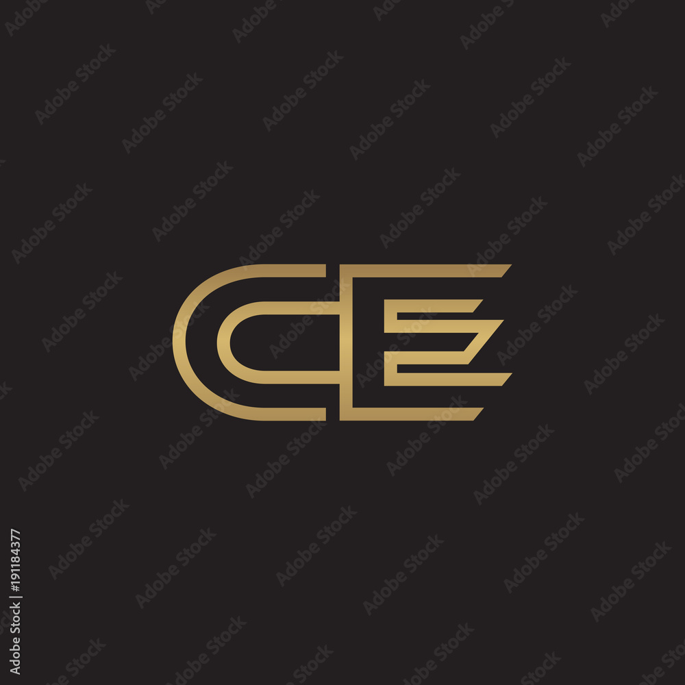 initial letter logo line unique modern, gold color initial letter logo line unique modern, gold color