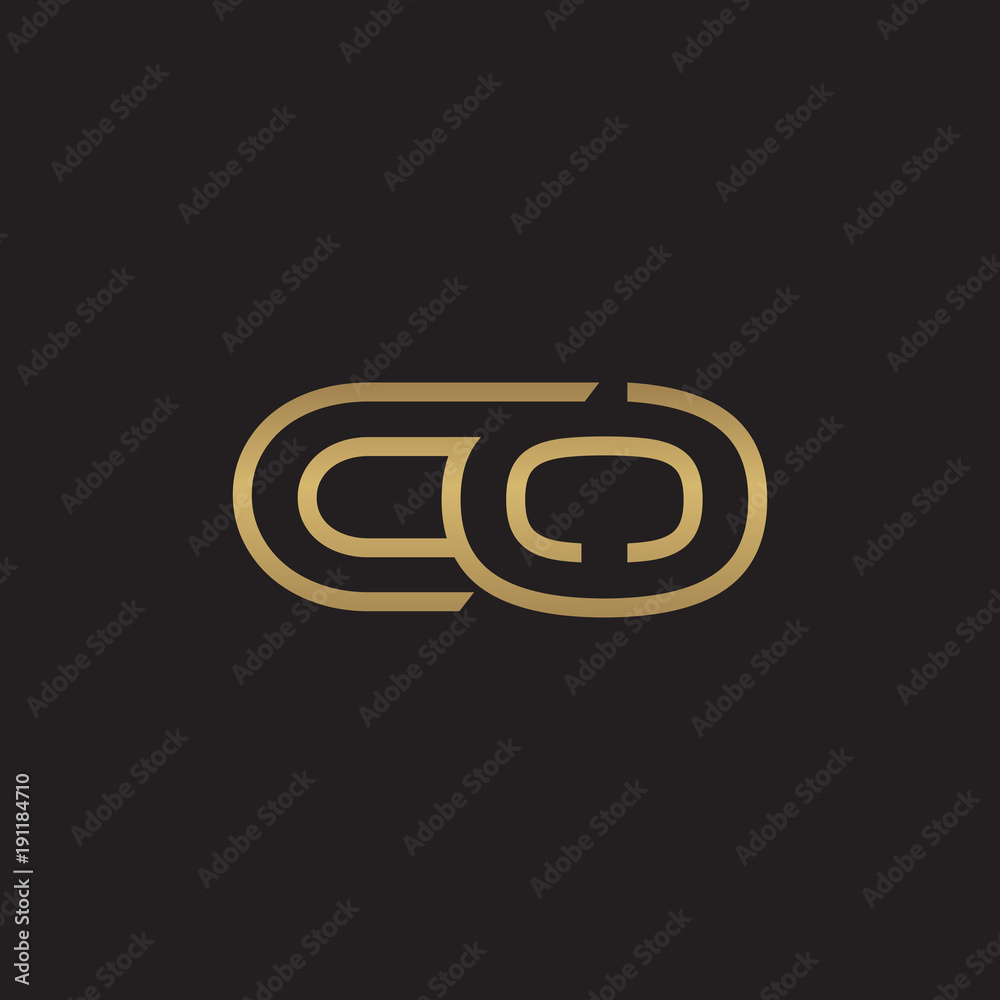 initial letter logo line unique modern, gold color initial letter logo line unique modern, gold color