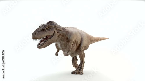 Tyrannosaurus Rex in motion of attack