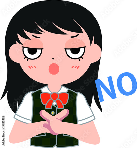 猫ジト目の女子生徒　NO