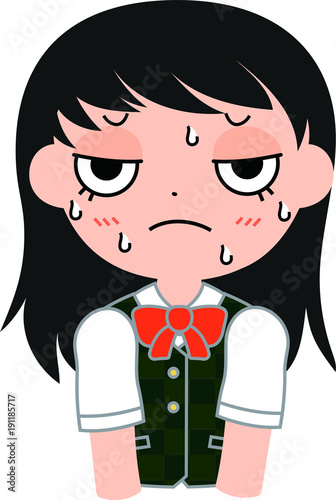 猫ジト目の女子生徒　焦る