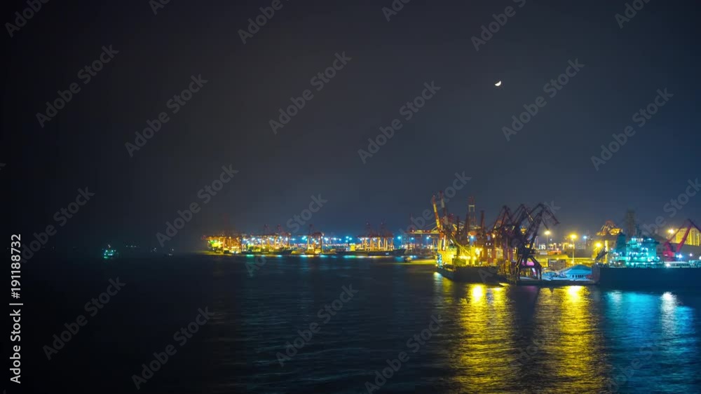 night illuminated shenzhen city working port industrial bay cranes panorama 4k timelapse china
night illuminated shenzhen city working port industrial bay cranes panorama 4k timelapse china