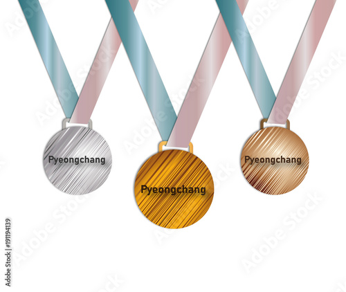 médaille d'or, argent et bronze 