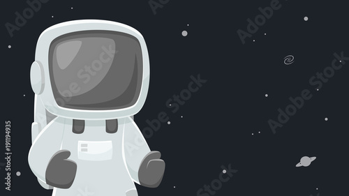 Astronaut in space background
