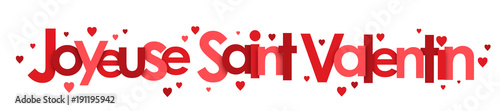 JOYEUSE SAINT VALENTIN carte avec cœurs rouges