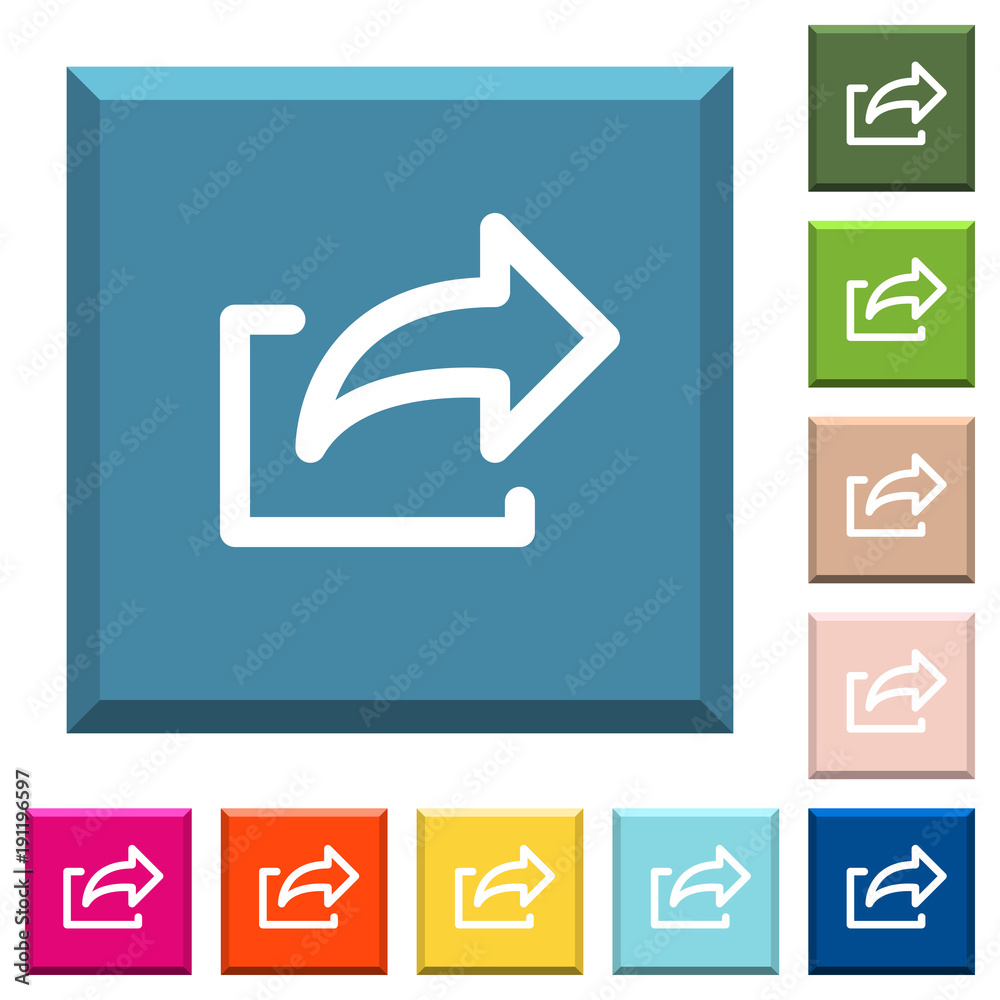 Export symbol white icons on edged square buttons Export symbol white icons on edged square buttons