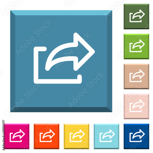Export symbol white icons on edged square buttons