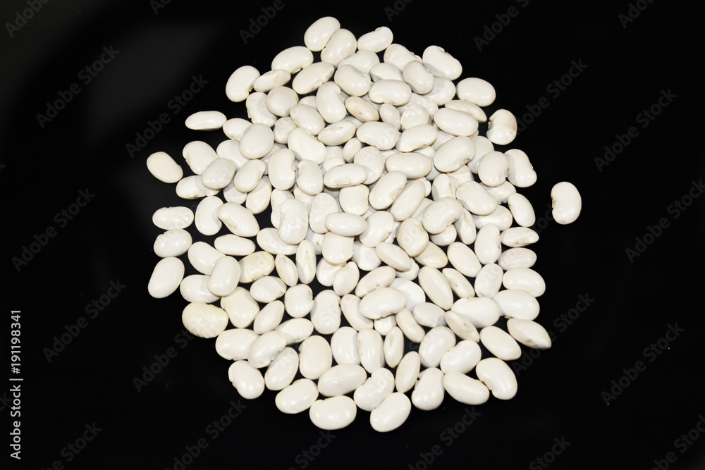 beans isolated on a black background beans isolated on a black background