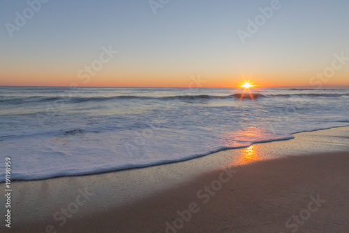 Sunrise over the Atlantic Ocean at the Cape Cod National Seashore