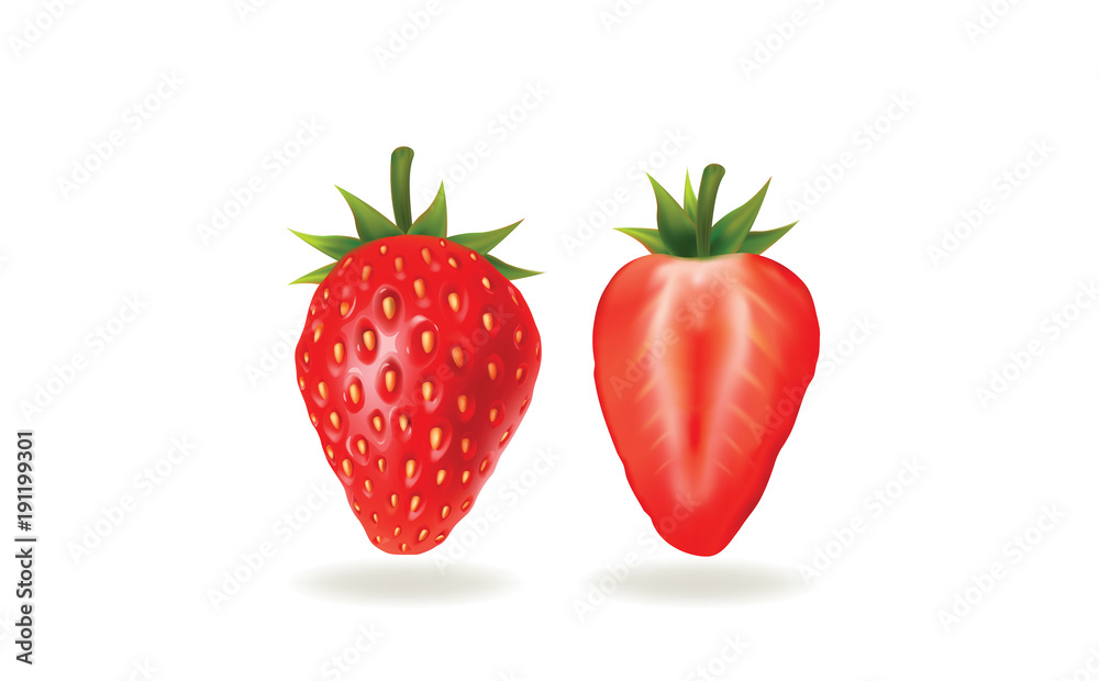 illustration of a strawberry on white background illustration of a strawberry on white background