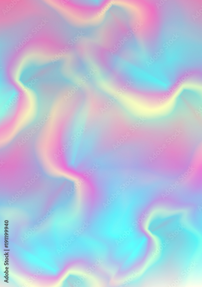Fototapeta premium Holographic foil neon trend 80s abstract background