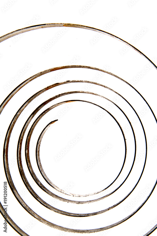 steel spring isolated on white background steel spring isolated on white background