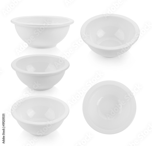 white bowl isolated on white background