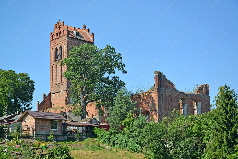 Gerdauen's Lutheran church (1345). Zheleznodorozhny, Kaliningrad region
