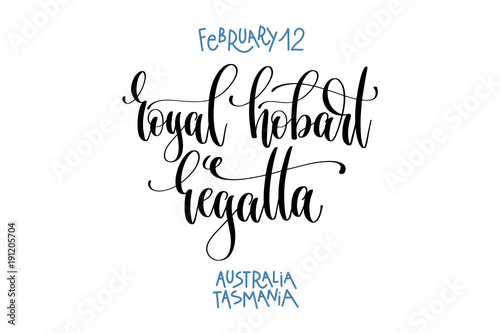 february 12 - royal hobart regatta - australia tasmania, hand le