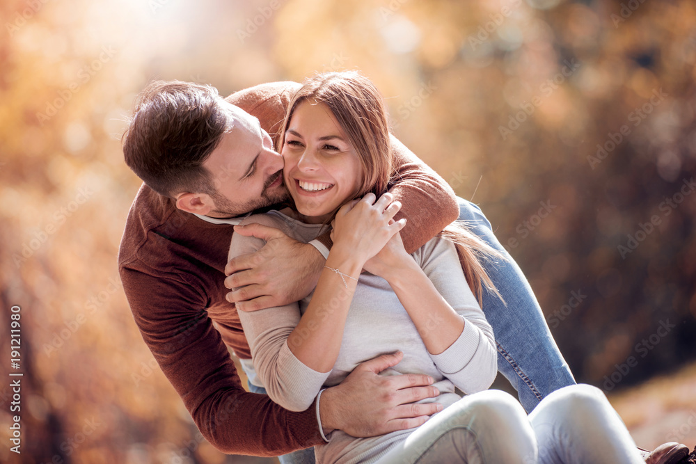 Attractive young couple in love