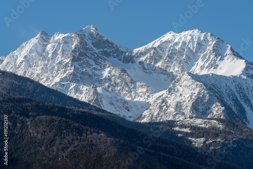 Italy, Cervinia, snow covered mountains