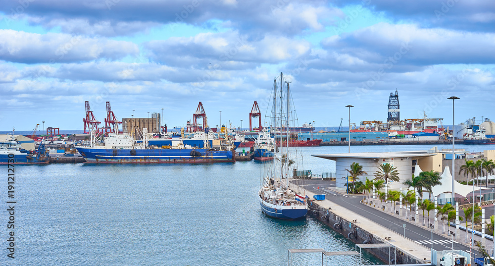 Commercial Harbor of Las Palmas / Capital of Grand Canary Island
