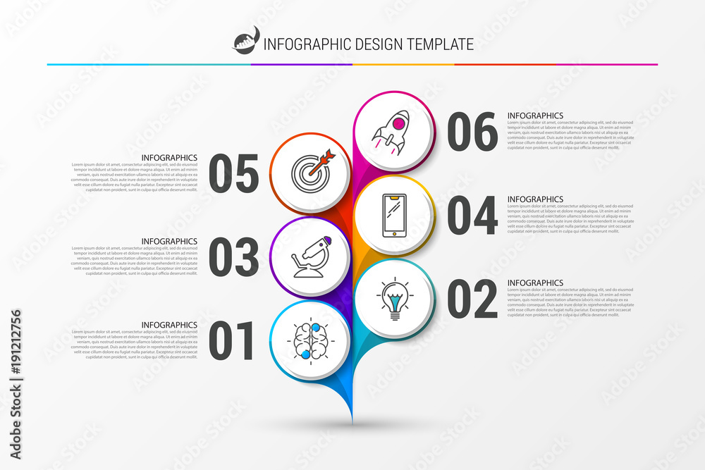 Infographic design template. Abstract flower with icons Infographic design template. Abstract flower with icons