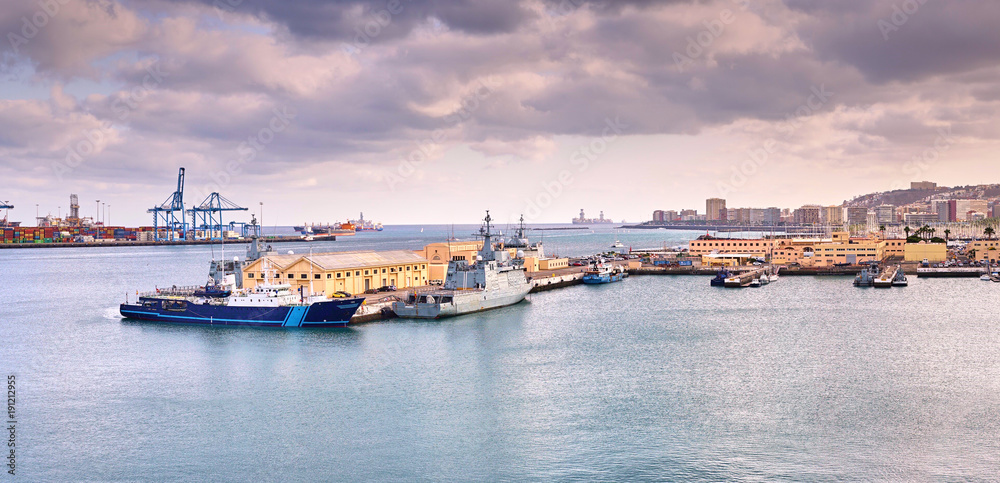 Commercial Harbor of Las Palmas / Capital of Grand Canary Island Commercial Harbor of Las Palmas / Capital of Grand Canary Island