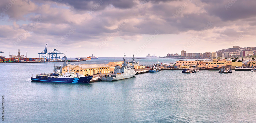 Commercial Harbor of Las Palmas / Capital of Grand Canary Island