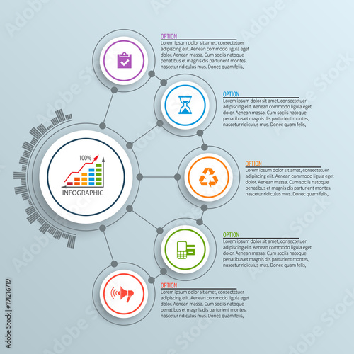 Abstract 3D Paper Infographics