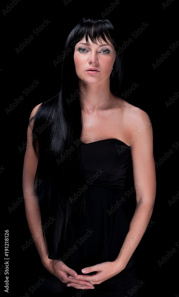 mysterious portrait of a girl in the dark, in the fog mysterious portrait of a girl in the dark, in the fog