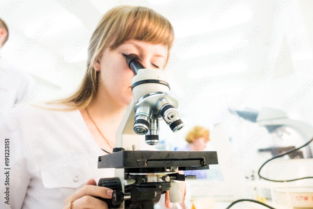 Fototapeta premium The technician in a medical laboratory