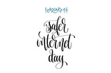february 14 - safer internet day - hand lettering inscription te