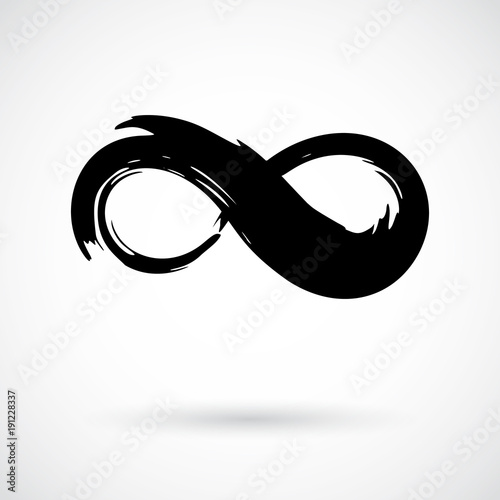 Infinity symbol ink brush stroke