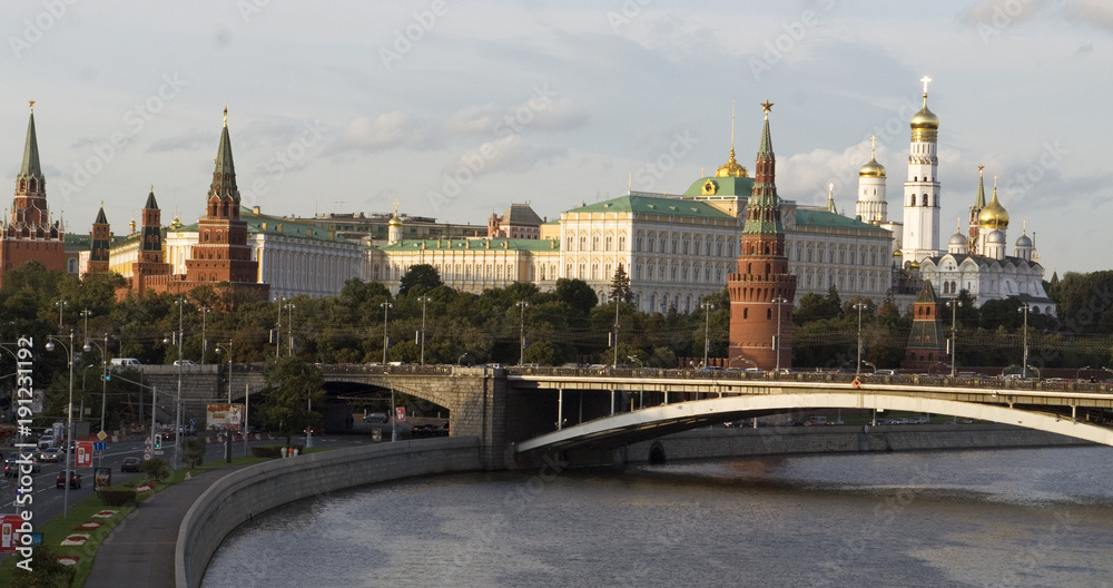 Fototapeta premium Moscow Kremlin classic scenic view daytime